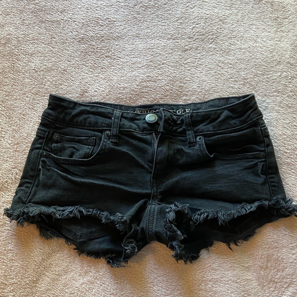 Black Denim Shorts